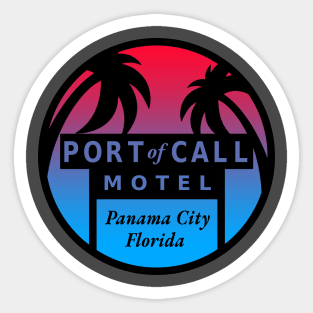 Port of Call Motel Panama City Beach Florida Sticker